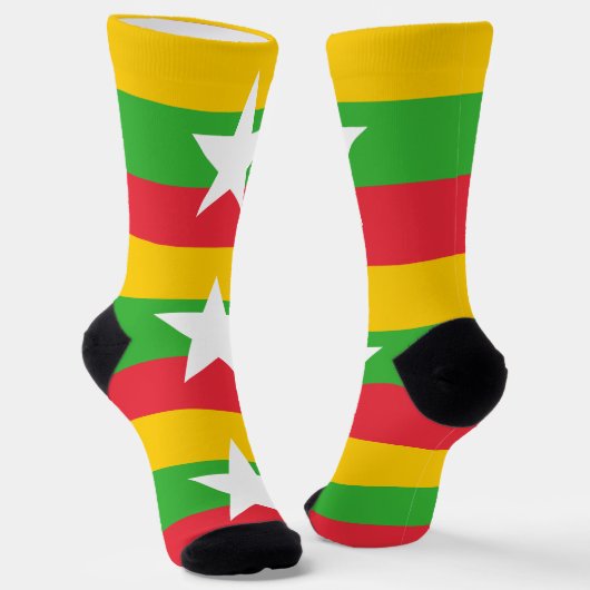 Myanmar-Flagge Socken (Gewinkelt)