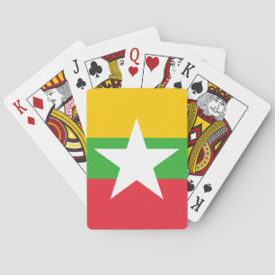 Myanmar-Flagge Spielkarten