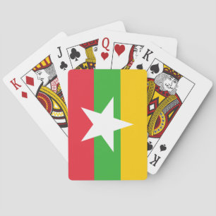 Myanmar-Flagge Spielkarten