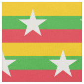 Myanmar-Flagge Stoff (Nahaufnahme)