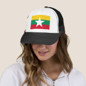 Myanmar-Flagge Truckerkappe (Beispiel)