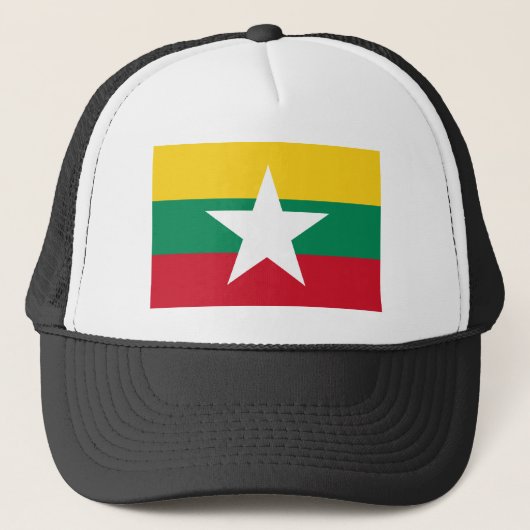 Myanmar-Flagge Truckerkappe (Vorderseite)