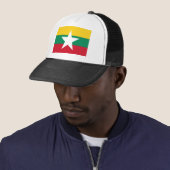 Myanmar-Flagge Truckerkappe (Beispiel)