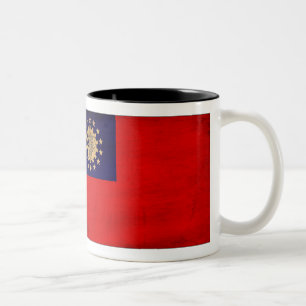 Myanmar-Flaggen-Tasse Zweifarbige Tasse