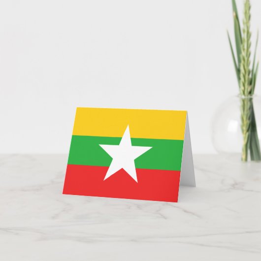 Myanmar-Flaggennotecard Karte (Vorderseite)