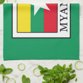 Myanmar Geschirrtuch (Gefaltet)