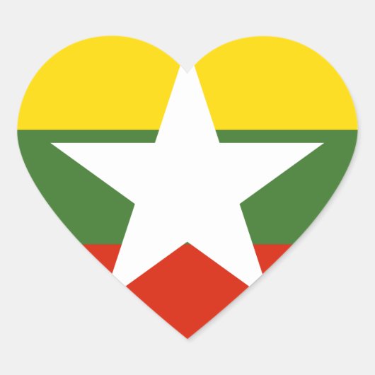 Myanmar Herz-Aufkleber (Vorderseite)