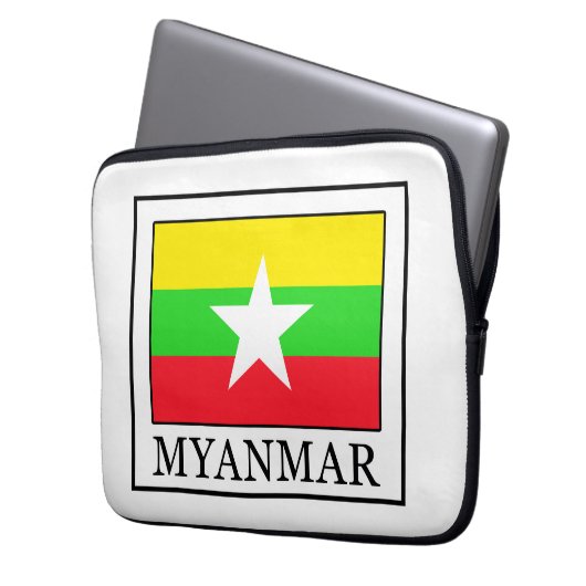 Myanmar Laptopschutzhülle (Vorderseite Links)
