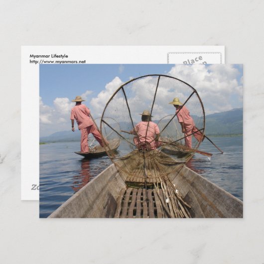 Myanmar Lifestyle Postkarte (Vorne/Hinten)