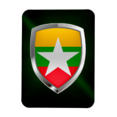Myanmar Metallic Emblem Magnet (Vertikal)