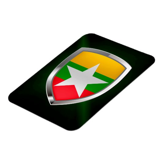Myanmar Metallic Emblem Magnet (Linke Seite)