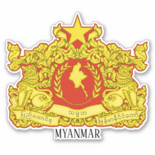 Myanmar National Siegel Patriotic Aufkleber