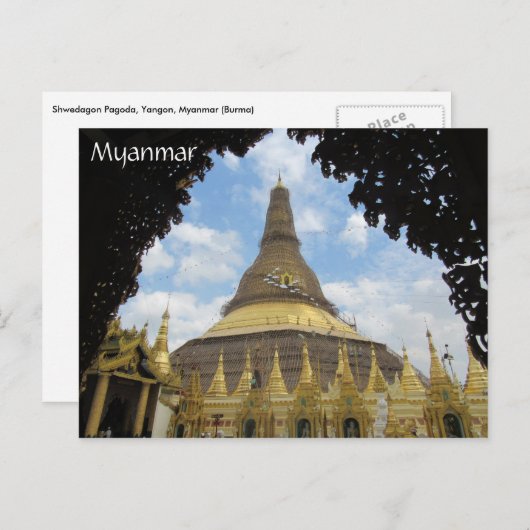Myanmar Postkarte (Vorne/Hinten)