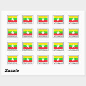 Myanmar Quadratischer Aufkleber (Blatt)