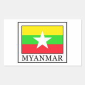 Myanmar Rechteckiger Aufkleber (Vorderseite)