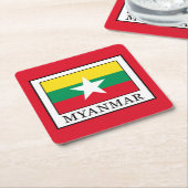 Myanmar Rechteckiger Pappuntersetzer (angewinkelt)