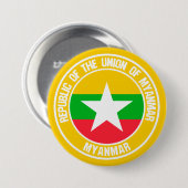 Myanmar Runde Emblem Button (Vorne & Hinten)