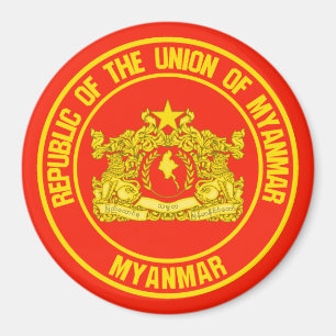 Myanmar Runde Emblem Magnet