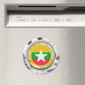 Myanmar Runde Emblem Magnet (In Situ (Geschirrspüler))
