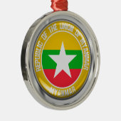 Myanmar Runde Emblem Ornament Aus Metall (Rechts)