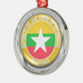 Myanmar Runde Emblem Ornament Aus Metall (Links)