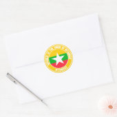 Myanmar Runde Emblem Runder Aufkleber (Umschlag)