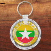 Myanmar Runde Emblem Schlüsselanhänger (Vorderseite)