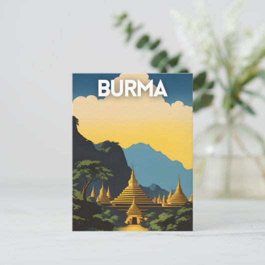 Myanmar Travel Postkarte (Stehend Vorderseite)