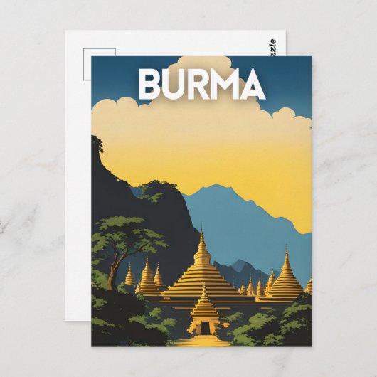 Myanmar Travel Postkarte (Vorne/Hinten)