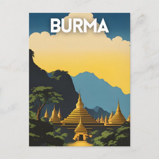 Myanmar Travel Postkarte (Vorderseite)