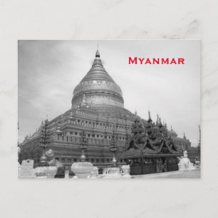Myanmar Vintage Reise Tourismus Hinzufügen Postkarte