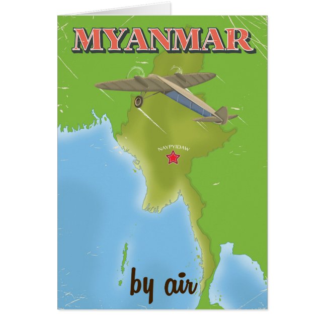 Myanmar Vintage Reiseplakat (Vorne)