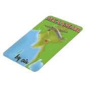 Myanmar Vintage Reiseplakat Magnet (Linke Seite)