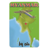 Myanmar Vintage Reiseplakat Magnet (Vertikal)