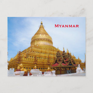 Myanmar Vintage Tourismus hinzufügen Postkarte