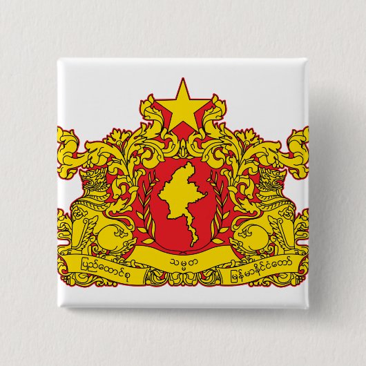 Myanmar-Wappen Detail Button (Vorderseite)