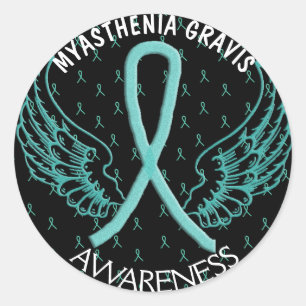Myasthenia Gravis Angel Wings Warrior Sticker