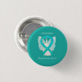 Myasthenia Gravis Awareness Angel Ribbon Art Butto Button (Vorne & Hinten)