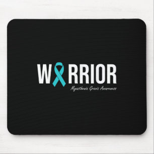Myasthenia Gravis Awareness Aquamarin Ribbon Mousepad