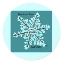 Myasthenia Gravis Awareness Aquamarin Stickers