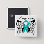 Myasthenia Gravis Awareness Butterfly Button (Vorne & Hinten)