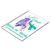 Myasthenia Gravis Awareness Liebe braucht keine Wo Notizblock (Linke Seite)