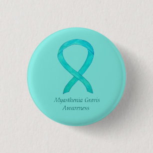 Myasthenia Gravis Awareness Ribbon Art Custom Butt Button