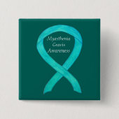 Myasthenia Gravis Awareness Ribbon Art Custom Butt Button (Vorderseite)