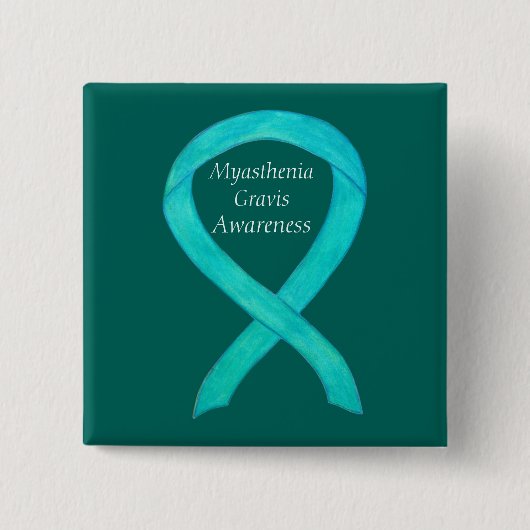 Myasthenia Gravis Awareness Ribbon Art Custom Butt Button (Vorderseite)