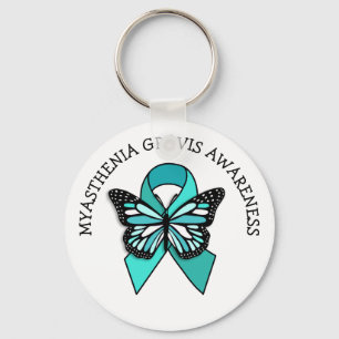 Myasthenia Gravis Awareness Ribbon Butterfly Schlüsselanhänger