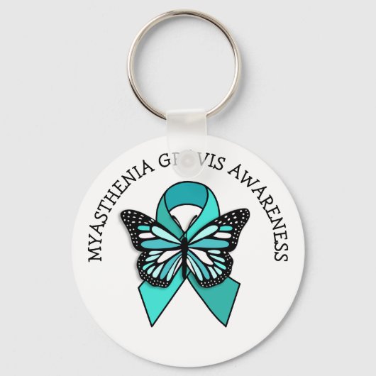 Myasthenia Gravis Awareness Ribbon Butterfly Schlüsselanhänger (Vorderseite)