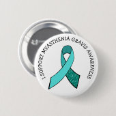 Myasthenia Gravis Awareness Ribbon Button (Vorne & Hinten)