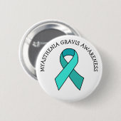 Myasthenia Gravis Awareness Ribbon Button (Vorne & Hinten)