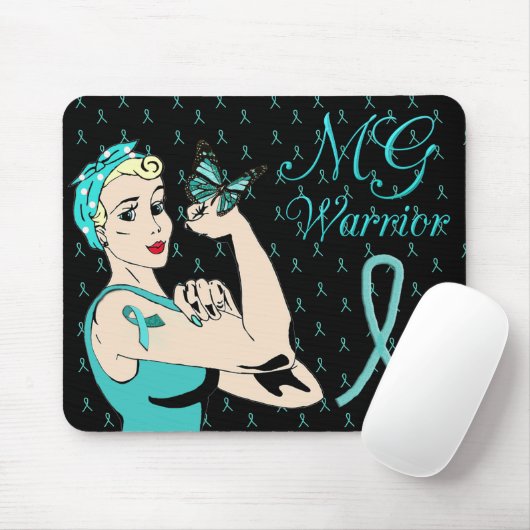 Myasthenia Gravis Awareness Ribbon Maus Pad Mousepad (Mit Mouse)